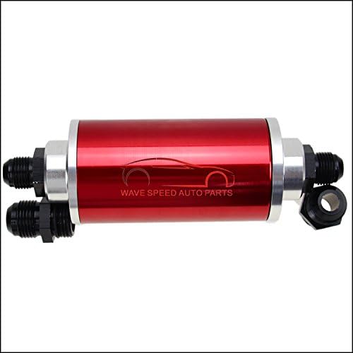 58MM AUTOMOTIVE FUEL FILTER SUIT CAR HIGH FLOW MAGNETIZED GASOLINE FILTER SET PETROL CLEANER UNIVERSAL AUTO RACING REFIT PARTS (BLUE)