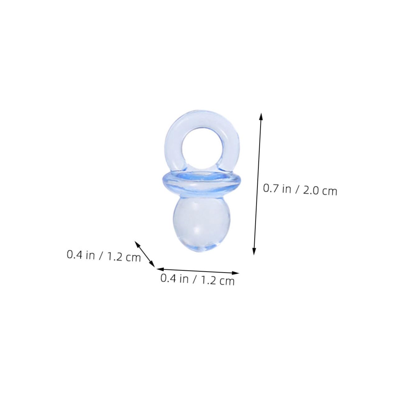 Beatifufu 150pcs Acrylic Mini Pacifiers Baby Shower Decorations Pacifier Clips for Baby Girl Boy Games Accessories