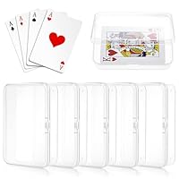Abeillo 5er Spielkartenbox, 10,5 x 7,5 x 2,5 cm - Transparente Kunststoffbox für Spielkarten, Bankkarten und Visitenkarten