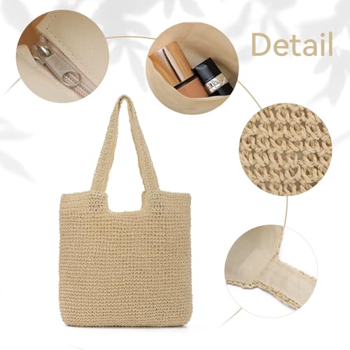 Bolso playero tejido Freie Liebe para mujer verano miniatura 6