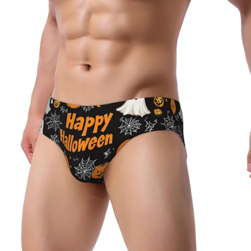 Halloween Ghosts Print Men'S Briefs Triangle Bikinis Underwear Print Breathable Briefs4