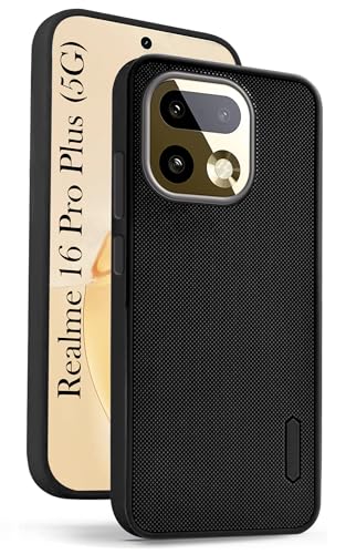 Image of Jkobi Rubberised Back Cover Case for Realme 16 Pro Plus 5G (Textured Grip Design | Micro-Fiber Cloth Inside | Slim and Light Weight | Soft Touch and Feel)
