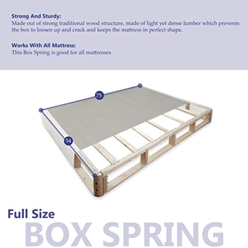Spinal Solution 8-Inch Wood Split Traditional Box Spring/Foundation For Mattress Set, Full #TOP3