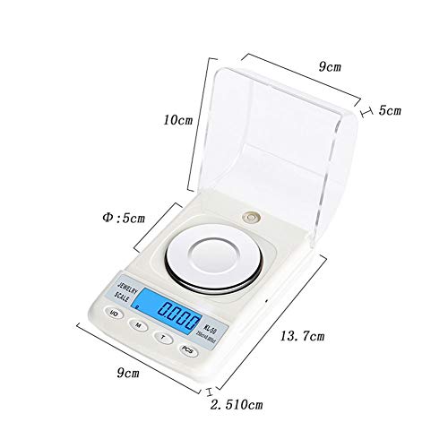 Báscula digital de alta precisión 0.001g capacidad 50g miniatura 5