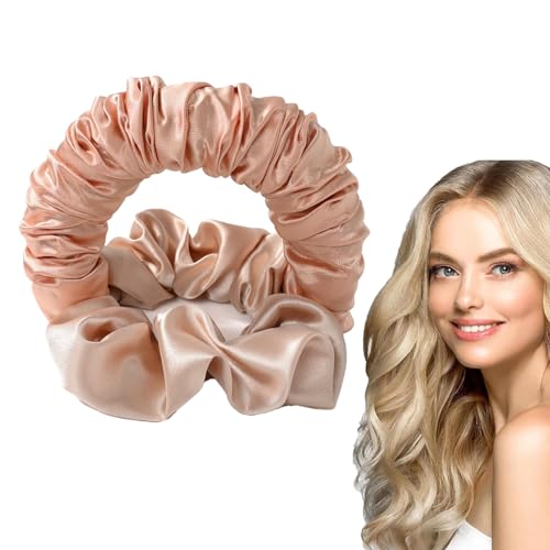 FAINCA Heatless Hair Curler, Bigodino Fascia Capelli, Fascia per Dormire, Adatto per Capelli Lunghi Durante la Notte, Fascia per Capelli, Arricciacapelli Pigro (Rosa champagne)
