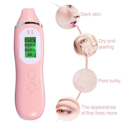 Image of LCD Digital Skin Analyzer, Moisture Water Oil Monitor for Skin Care, High Sensitive Facial Skin Tester USB Digital Measuring Device for Home Traveling Beauty Salon SPA