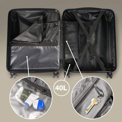 Miniatura 6 de Cabin Max Anode 55x40x20 Cm - Maletas De Viaje Cabina, Ligera, Carcasa Dura, 8 Ruedas, Cerradura De Combinación, Maleta Cabina, Maleta Cabina 55x40x20, Maleta Viaje 55 X 40 X 20 Cm