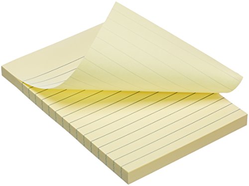 Amazon Basics Lined Sticky Notes - 4