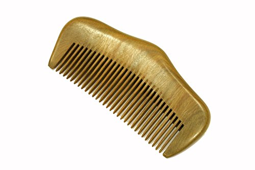Pocket Comb Handmade Medium Tooth Green Sandalwood Comb - WC019
