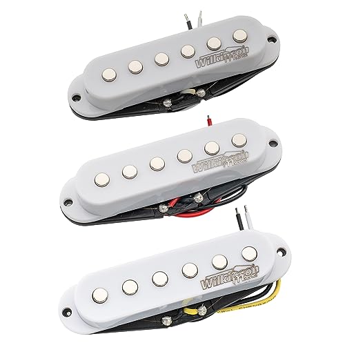  Wilkinson High Output Ceramica Set Pick Up Single Coil per Chitarra Elettrica tipo Strato, Bianco