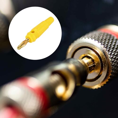 MECCANIXITY 10 Piezas Conectores Banana 4mm Amarillo miniatura 4