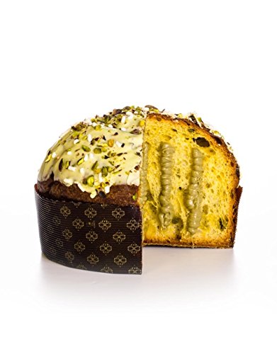 Gâteaux Panettone à la crème Bronte Pistache, glaçage et de grain, de haute pâtisserie sicilienne, 750 gr Cover