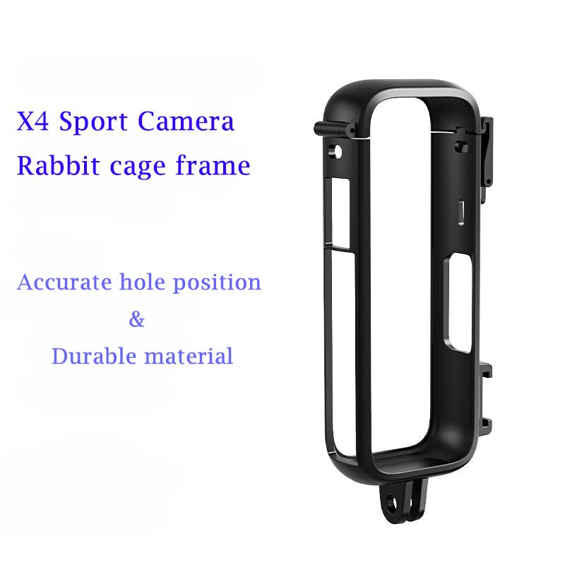 DCH Sport Camera Rabbit Cage for Insta 360 x4 Plastic Cold Shoes Protective Shell Anti Drop Protection Bracket Accessories