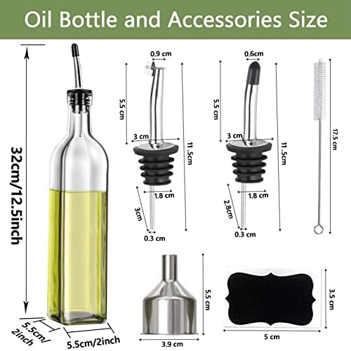 Leaflai 500ML WHITE OIL BOTTLE Olive Oil Dispenser Bottle thumb #6