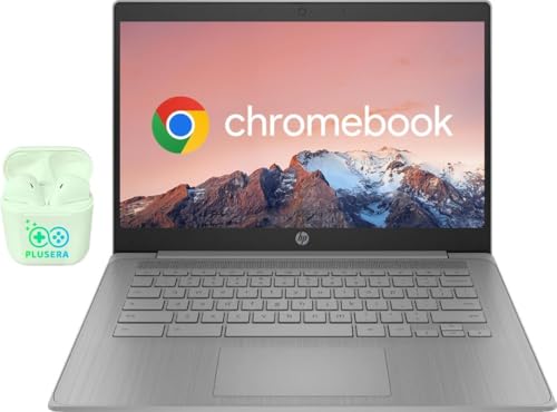 Image of HP Chromebook 14 inch Business & Student Laptop Computer, Intel Celeron N4120, HD Webcam, WI-FI, HD Audio, Chrome OS (4GB RAM | 64GB eMMC)