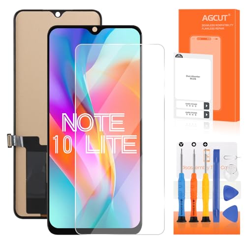 AGCUT LCD Display para Xiaomi Mi Note 10 Lite M2002F4LG / Note 10 M1910F4G / Note 10 Pro M1910F4S Pantalla LCD Reemplazo de Pantalla Digitalizador Asamblea con Herramientas (Negro sin marco, sin