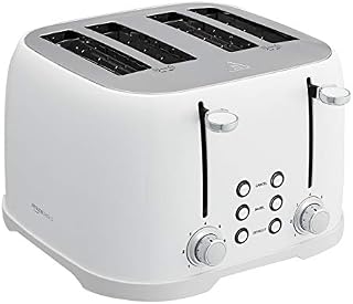 AmazonBasics 4-Slot Toaster, White