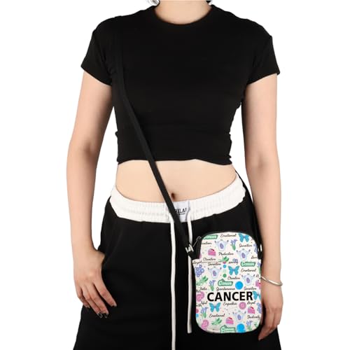 VAMSII Cancer Zodiac Inspired Gift Cancer Words Crossbody Bag Astrology Lover Travel Bag Zodiac Cancer Merch4
