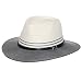 Produktbild House of Ord Cape Town Bella Fedora - Sonnenhut Damen - Faltbarer Safari Hut Damen - Eleganter Strohhut Damen - Sommerhut Damen mit UPF50+ UV Schutz - Größe M 58cm, Ivory/Black