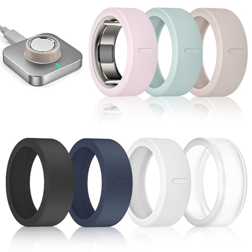 �����O�J�o�[ 7�p�b�N Oura Ring Gen 4/4 �Z���~�b�N/Oura Gen 3�J�o�[�ɑΉ� ���h�~ �L�k�� �V���R�� �X�}�[�g�����O�v���e�N�^�[�P�[�X RingConn Gen 3/Gen 2/Gen 2 Air/Ultrahuman �W��