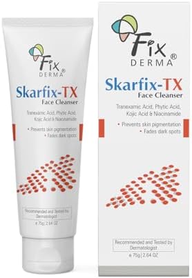 Fixderma Skarfix -TX Face Cleanser with Tranexamic Acid, Kojic Acid & Niacinamide | Kojic Acid Face Wash | Pigmentation Face Wash for All Skin Types - 75gm