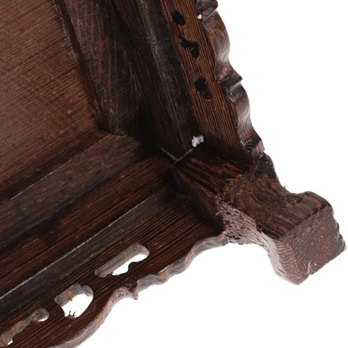Socle base d'exposition bois marron chinois support pot fleurs retro