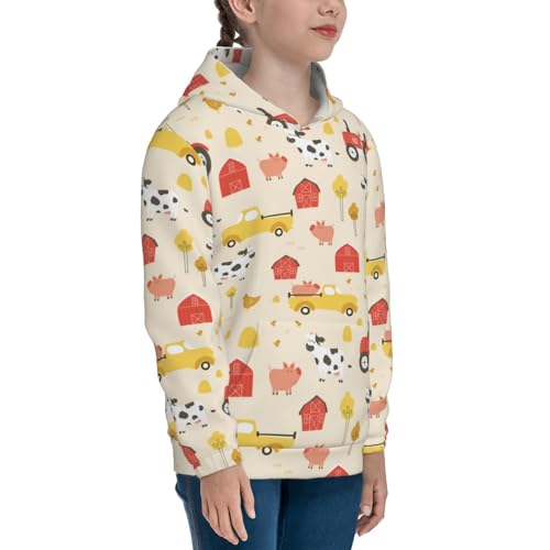 Farm Animals Kids Pullover Hoodies Boys Sweatshirts Girls Athletic Clothes with Pocket3