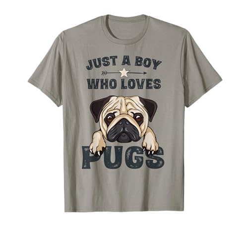 Love Pugs Tshirt Funny Cute Pug Lover Saying Gift for Boys T-Shirt