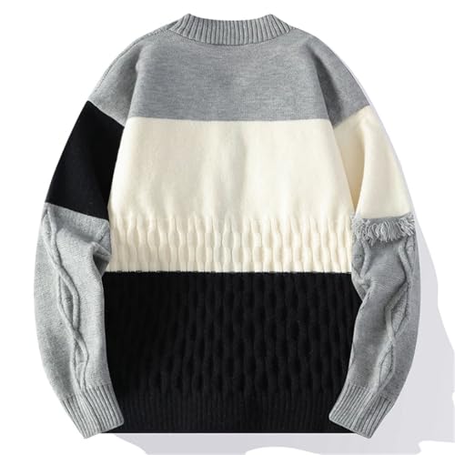 Hndudnff Men's V-Neck Casual Knitted Cardigan Sweater Single-Breasted Long-Sleeved Sweater3