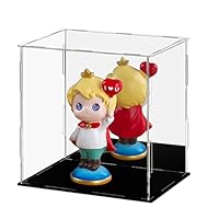 Dezzer Acrylic Display Case, Assemble Countertop Clear Acrylic Box Organizer Riser Dustproof Protection Showcase for Action Figures Toys, Collectibles, Home Storage