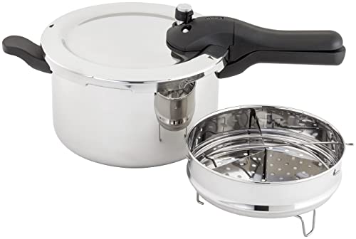 Judge Stainless Steel Pressure Cooker 5L, (25cm) With Steamer Basket, Great Healthier and Quicker Cookware, Suitable for All Hob Types - Image 2