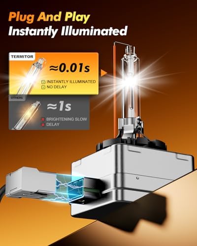 Termitor D3S Xenon HID Bulbs, 6000K Cool White, 35W 66340 42403 42302 (42403C1) Replace HID Xenon Bulbs, (Not fit Halogen Assembly), Pack of 2 - 4