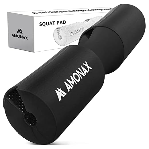 AMONAX Skivstång knäböjningsdyna, extra tjock skumstoppning för nack- och axelstöd, slitstarkt gym fitness träningsskydd för kvinnor höfttryck, tyngdlyftning och tunga knäböj