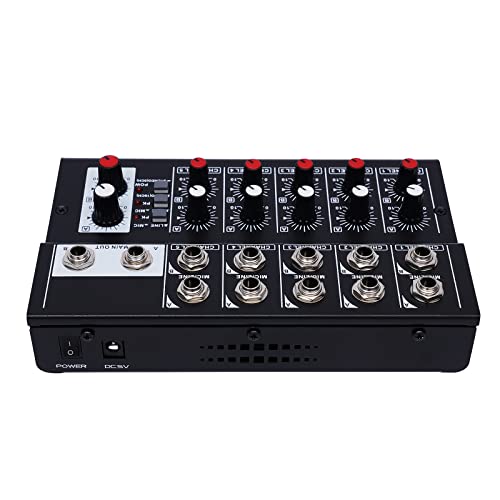 10 Channel Audio Mixer,Sound Mixing Console,Professional Phantom Power Audio Mixer,Digital Music Sound Card Dj Console System With Bluetooth For Professional And Beginners #TOP5