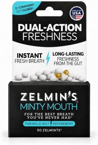 Dual Action Breath Mints with Parsley Seed Oil, Peppermint 5 Pack