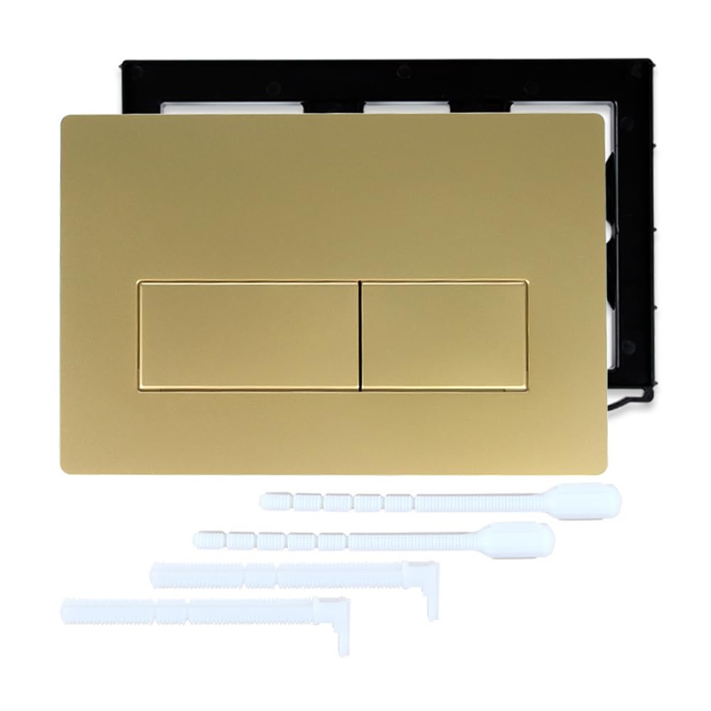 Piastra per WC compatibile con Geberit Sigma, UP300 & UP320 Serie, doppio risciacquo (oro)