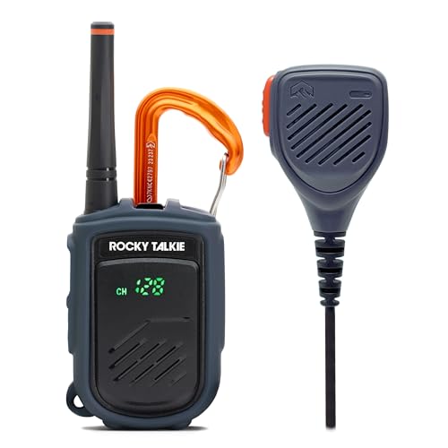 Rocky Talkie Rocky Talkie Mountain Radio with Waterproof Handmic - Long Range Walkie Talkie, FRS