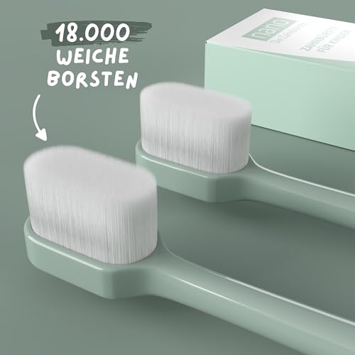 nano Die Zahnbürste. 2er-Pack | Nano | Kinder | Kleinkind | Baby | 18.000 Borsten | Weich | Extra weich | Super soft | Sensitiv | Sanft | Effektive Reinigung | Schonend für das Zahnfleisch – Bild 3