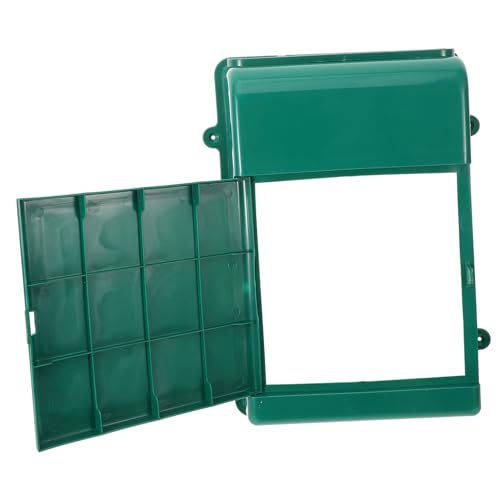 CLISPEED Outdoor Mailbox Wall Mount Plastic Post Box Green Small Size Weatherproof Suggestion Box for Home Use Without Lock