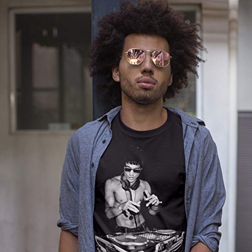 Bruce Lee DJ Dragon Classic Black T-Shirt2