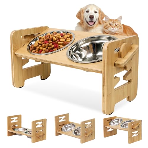 Gamelle surélevée pour chiens et chats Surelevee en acier inoxydable robuste