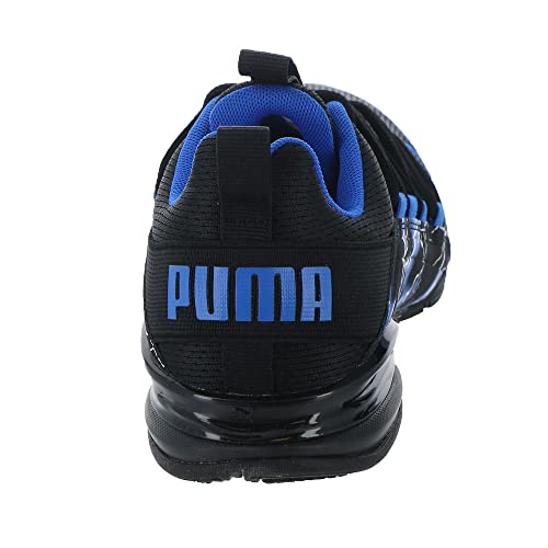 PUMA Axelion Lightning JR Boys Youth Running, Preto, azul royal, 4.5 Big Kid