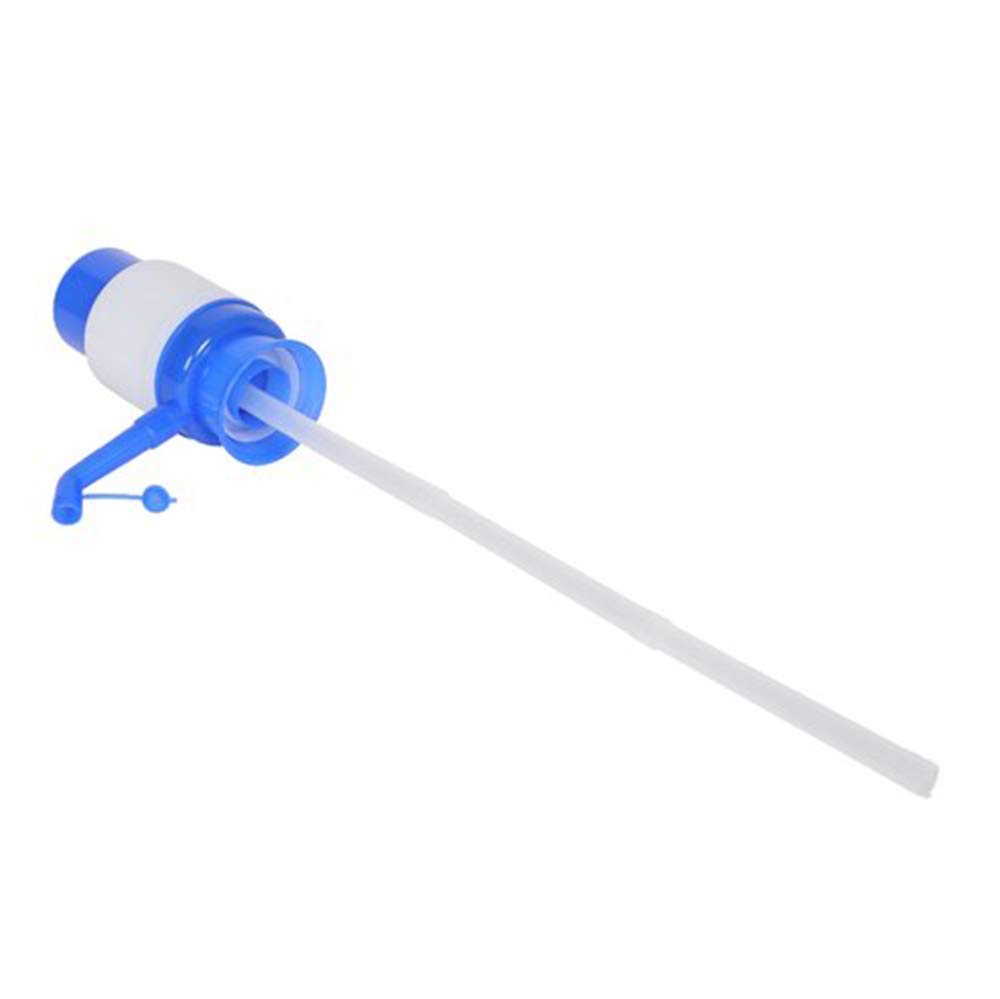 NOBILEA Manual Water Bottle Pump, Easy Drinking Water Pump, Easy Portable Manual Hand Press Dispenser Water Pump for Universal 2-5 Gallon Bottle Coolers (Blue/White) 2