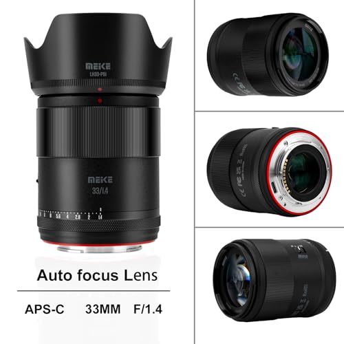 Meike 33mm F1.4 Wide Angle APS-C AF STM Lens Auto Focus Fixed Prime Lenses for Sony E Mount Mirrorless Cameras ZV-E10 ZVE10 II A6600 A6400 A5000 A5100 A6000 A6100 A6300 A6500 A6700