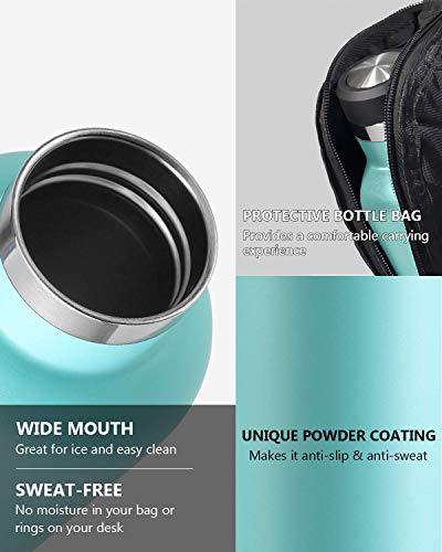 Feijian Vacuum Insulated Water Bottle 34Oz,Stainless Steel Wide Mouth Sports Water Bottle,Double Wall Travel Thermo Flask Keeps Cold And Reusable,Leak-Proof Bpa Free,Suitable For School,Cycing #TOP4
