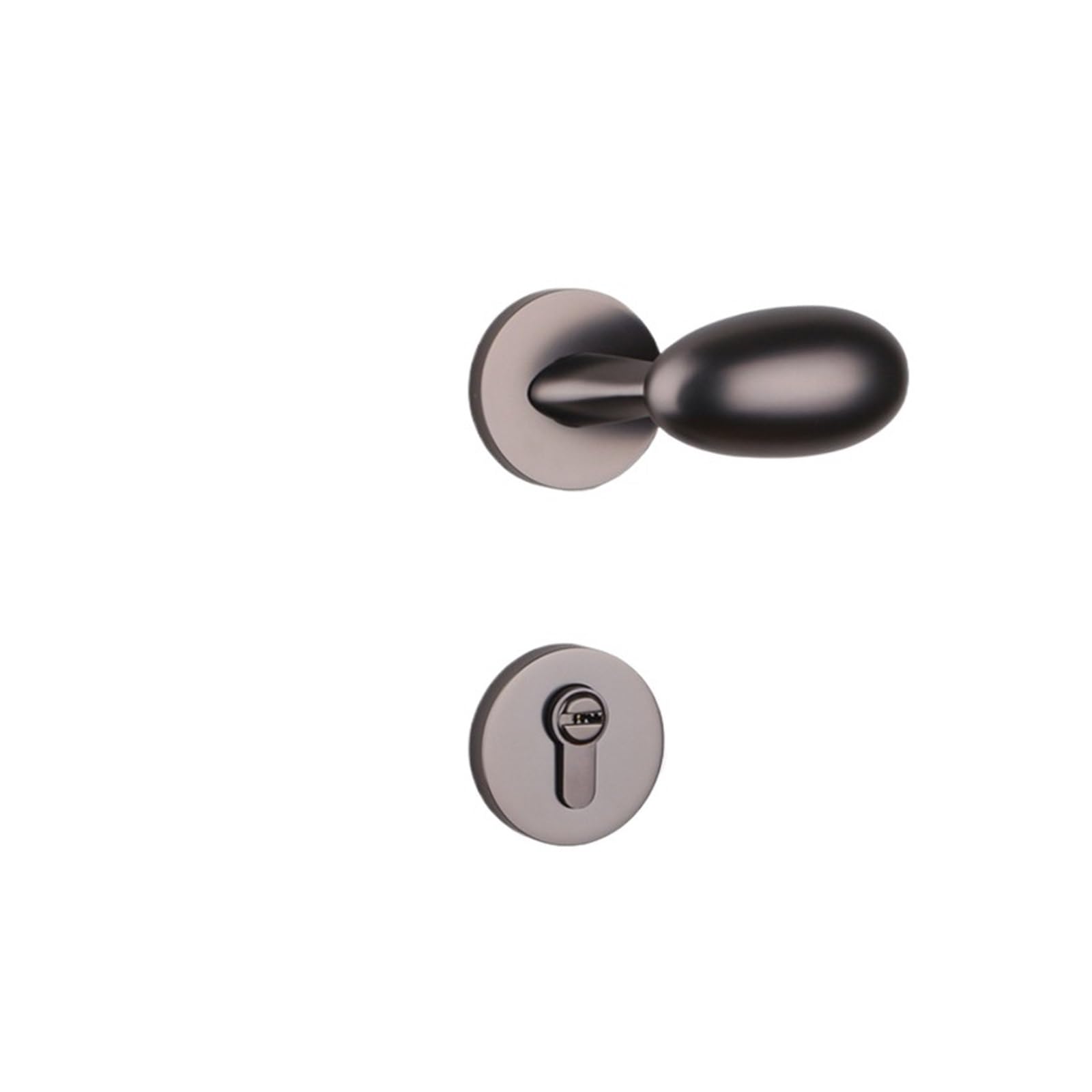 NYRXRYTCA American Door Lock Indoor Bedroom Door Lock Yellow Bronze Duck Goose Egg Handle Magnetic Silent Split Lock(GrayBlack)