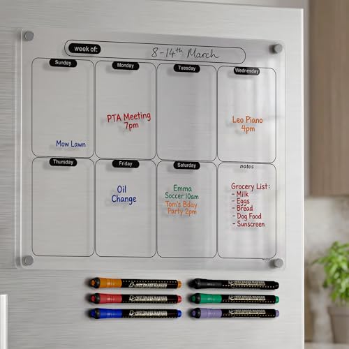 Tableau magnétique en acrylique transparent haut de gamme pour aménagement cuisine