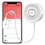 Smart Water Leak Detector: WiFi Water Sensor with APP Push Notifications and Sound Alarm, Water Leakage and Low Water Level Monitoring, Compatible with Alexa, Google Home, Suit for Basement, Kitchen