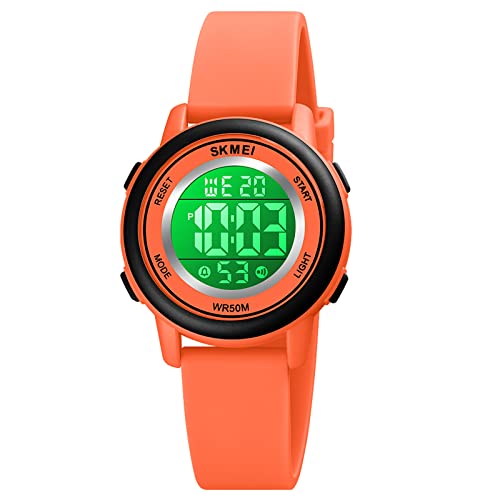 SKMEI Kids Digital Sports Watches with Colorful LED Backlight Waterproof Multifunction Watches for Boys Girls Gift