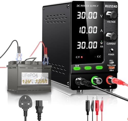 Fuente de alimentación de banco variable de 30 V 10 A, codificado...